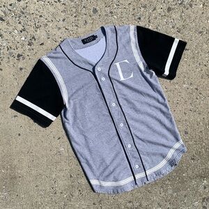 Black and gray Civil Regime Baseball Jersey